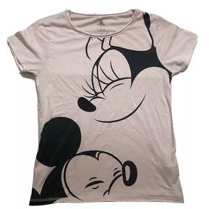 Disney Store Pink Minnie & Mickey Mouse T-Shirt XS
